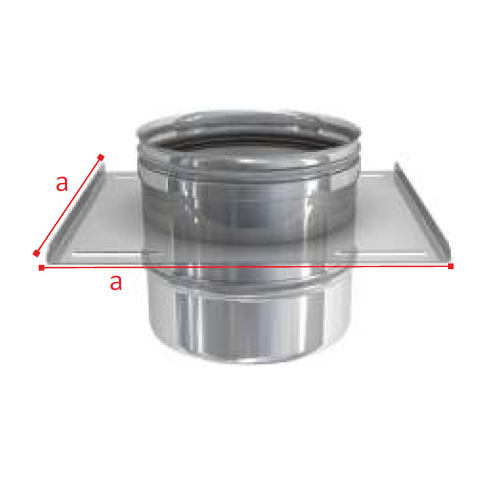 SUPPORTO A SOLAIO IN ACCIAIO INOX - DIAMETRO 300 MM
