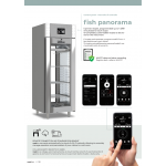 ARMADIO FROLLATURA PESCE PANORAMA-CAPACITA' 90 KG-TEMPERATURA 0°/+10°-UMIDITA' 40%-90%-LAMPADE U.V.-TOUCH SCREEN-TECNOLOGIA 4.0