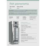 ARMADIO FROLLATURA PESCE PANORAMA-CAPACITA' 90 KG-TEMPERATURA 0°/+10°-UMIDITA' 40%-90%-LAMPADE U.V.-TOUCH SCREEN-TECNOLOGIA 4.0