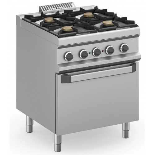 CUCINA 4 FUOCHI A GAS CON FORNO ELETTRICO VENTILATO