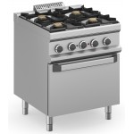 CUCINA 4 FUOCHI A GAS CON FORNO ELETTRICO VENTILATO