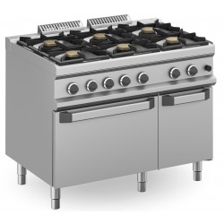 CUCINA A GAS 6 FUOCHI CON FORNO A GAS