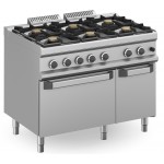 CUCINA A GAS 6 FUOCHI CON FORNO A GAS