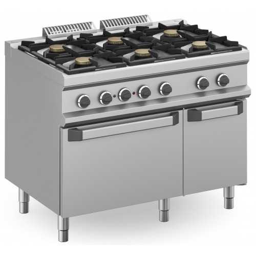 CUCINA 6 FUOCHI A GAS CON FORNO ELETTRICO
