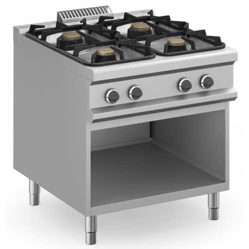 CUCINA PROFESSIONALE 4 FUOCHI A GAS