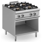 CUCINA PROFESSIONALE 4 FUOCHI A GAS