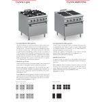 CUCINA PROFESSIONALE 6 FUOCHI A GAS PROFONDITA 90