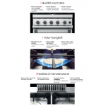 CUCINA PROFESSIONALE 6 FUOCHI A GAS SU FORNO A GAS