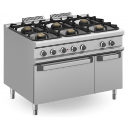 CUCINA A GAS 6 FUOCHI CON FORNO ELETTRICO