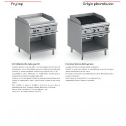 FRY TOP A GAS PROFESSIONALE PIASTRA LISCIA
