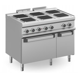 CUCINA ELETTRICA 6 PIASTRE QUADRE SU FORNO ELETTRICO