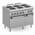 CUCINA ELETTRICA 6 PIASTRE QUADRE SU FORNO ELETTRICO