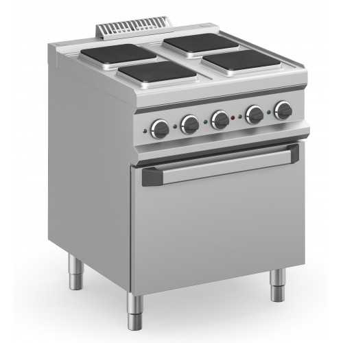 CUCINA ELETTRICA 4 PIASTRE QUADRE SU FORNO ELETTRICO