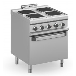 CUCINA ELETTRICA 4 PIASTRE QUADRE SU FORNO ELETTRICO