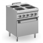 CUCINA ELETTRICA 4 PIASTRE QUADRE SU FORNO ELETTRICO