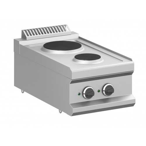 CUCINA ELETTRICA 2 PIASTRE TONDE DA BANCO