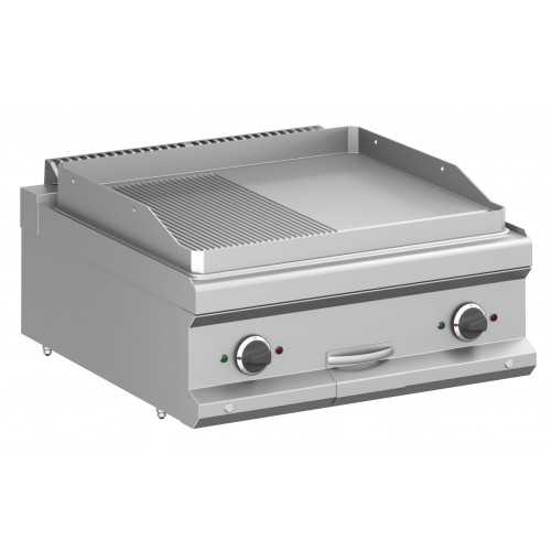 FRY TOP CON PIASTRA RIGATA E LISCIA