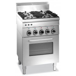 CUCINA A GAS 4 FUOCHI CON FORNO ELETTRICO E GRILL ELETTRICO