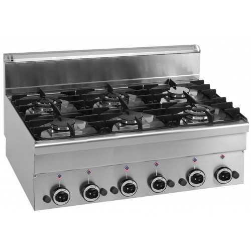 CUCINA A GAS 6 FUOCHI DA BANCO