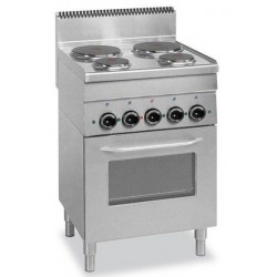 CUCINA ELETTRICA 4 PIASTRE TONDE CON FORNO ELETTRICO VENTILATO