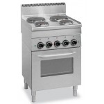 CUCINA ELETTRICA 4 PIASTRE TONDE CON FORNO ELETTRICO VENTILATO