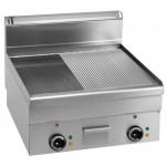 FRY TOP ELETTRICO DA BANCO PIASTRA 1/2 LISCIA E 1/2 RIGATA