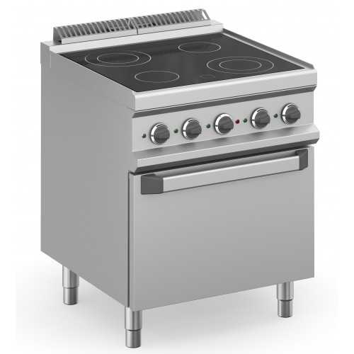 CUCINA ELETTRICA CON PIANO IN VETROCERAMICA SU FORNO ELETTRICO