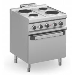 CUCINA ELETTRICA 4 PIASTRE TONDE SU FORNO ELETTRICO