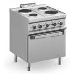 CUCINA ELETTRICA 4 PIASTRE TONDE SU FORNO ELETTRICO