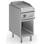 FRY TOP ELETTRICO PROFESSIONALE RIGATO SU ARMADIO A GIORNO