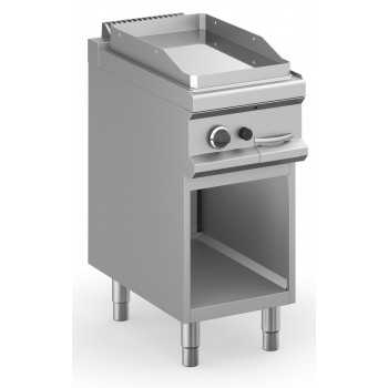 FRY TOP PROFESSIONALE A GAS PIASTRA LISCIA CROMATA