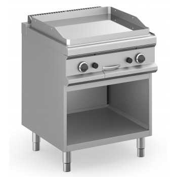 FRY TOP A GAS PROFESSIONALE PIASTRA LISCIA CROMATA