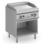 FRY TOP A GAS PROFESSIONALE PIASTRA LISCIA CROMATA
