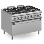 CUCINA A GAS 6 FUOCHI CON FORNO A GAS CON GRILL ELETTRICO