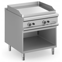 FRY TOP A GAS PROFESSIONALE PIASTRA LISCIA CROMATA
