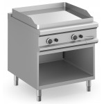 FRY TOP A GAS PROFESSIONALE PIASTRA LISCIA CROMATA