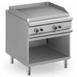 FRY TOP A GAS PROFESSIONALE PIASTRA RIGATA