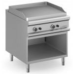 FRY TOP A GAS PROFESSIONALE PIASTRA RIGATA