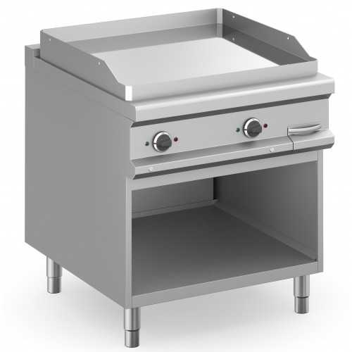 FRY TOP ELETTRICO PROFESSIONALE PIASTRA LISCIA CROMATA