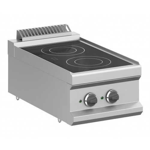 CUCINA PROFESSIONALE DA BANCO PIANO IN VETROCERAMICA