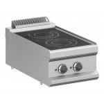 CUCINA PROFESSIONALE DA BANCO PIANO IN VETROCERAMICA