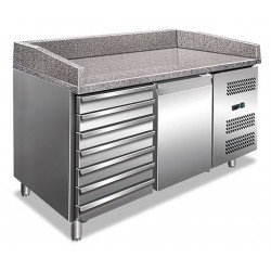 BANCO PIZZA CON VETRINA INGREDIENTI