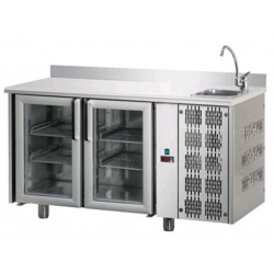 TAVOLO REFRIGERATO PORTE IN VETRO