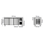 TAVOLO REFRIGERATO PROFESSIONALE CON LAVELLO