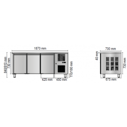 TAVOLO REFRIGERATO PROFESSIONALE