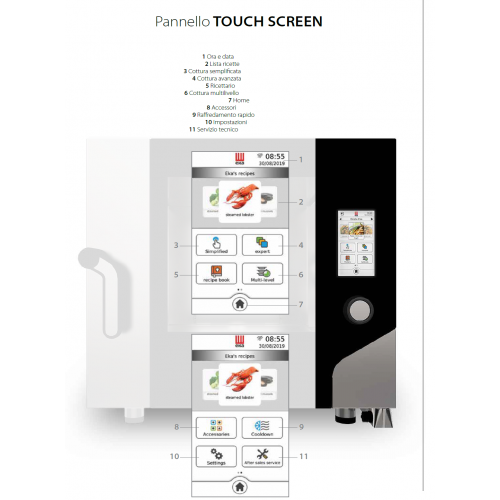 FORNO A GAS COMBINATO TOUCH SCREEN...