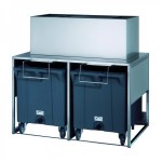 CONTENITORE PER GHIACCIO CAPACITA' 108 KG X 2 RISERVA 50 KG DIMENSIONI L156XP106XH148,4