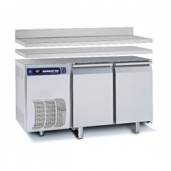 TAVOLO REFRIGERATO 2 PORTE (0/+8) VENTILATO 253 Lt PROFONDITA' 70 cm CON ALZATINA