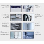 TAVOLO REFRIGERATO 2 PORTE (0/+8) VENTILATO 253 Lt PROFONDITA' 70 cm CON ALZATINA