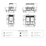 FRIGGITRICE A GAS PROFESSIONALE DA BANCO 2 VASCHE DA 9 + 9 LT PROFONDITA' 70 cm